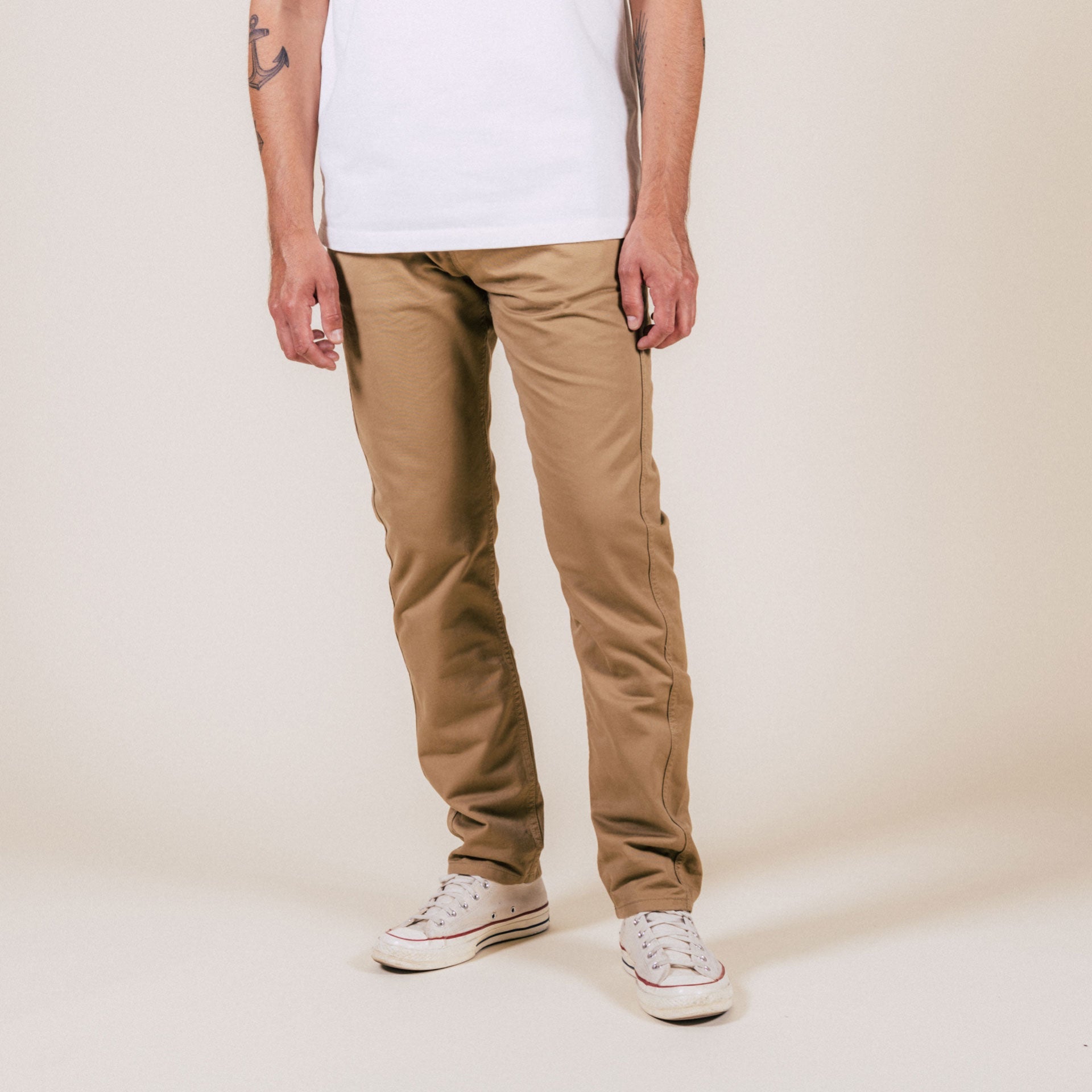 BC-04 RELAXED CHINO 8.5 oz. bronze brown sateen twill