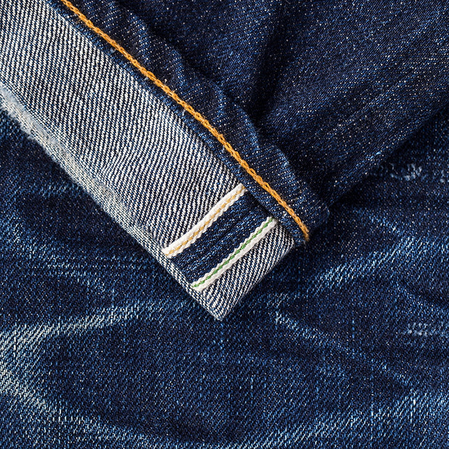 men's slim fit japanese selvedge denim jeans | indigo | made in japan | benzak BDD-006 heavy slub 16 oz. RHT | selvedge fades