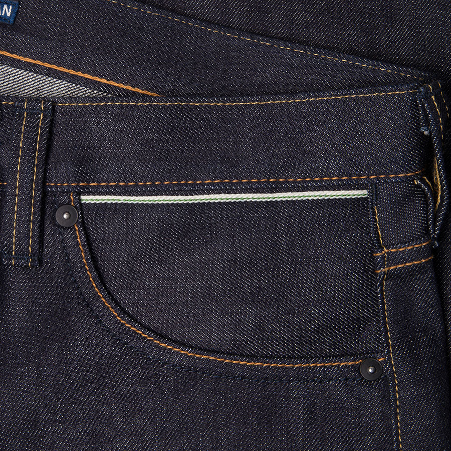 men's slim fit japanese selvedge denim jeans | indigo | made in japan | benzak BDD-006 heavy slub 16 oz. RHT | hidden sixth pocket 