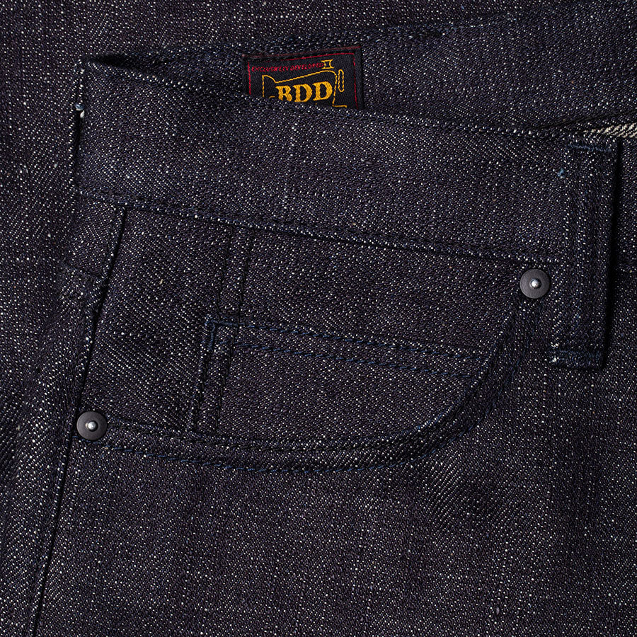 men's slim fit japanese selvedge denim jeans | slubby | made in japan | benzak BDD-006 super slub 18 oz. RHT | coin pocket
