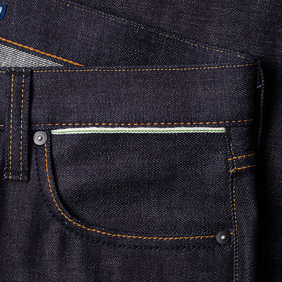 men's high waist tapered fit japanese selvedge denim jeans |indigo | made in japan | benzak BDD-711 special #1 low tension 14 oz. RHT | hidden 6th pocket | hidden sixth pocket