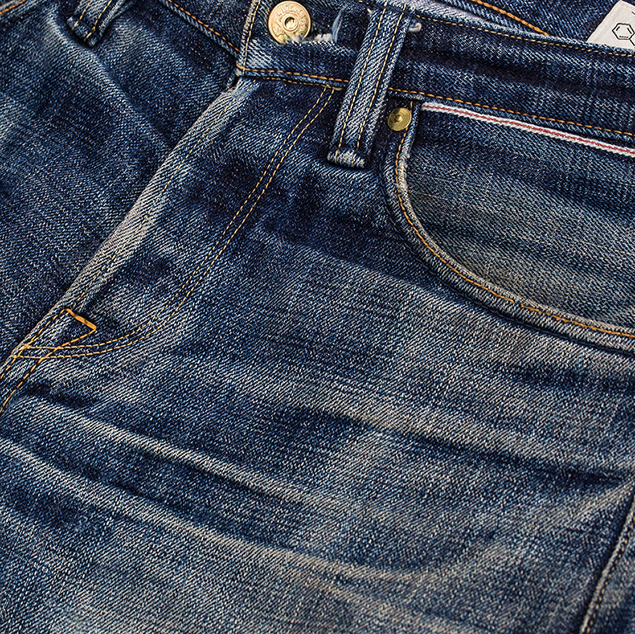 men's tapered fit japanese selvedge denim jeans | indigo | made in japan | benzak BDD-711 heavy slub 16 oz. RHT | fades
