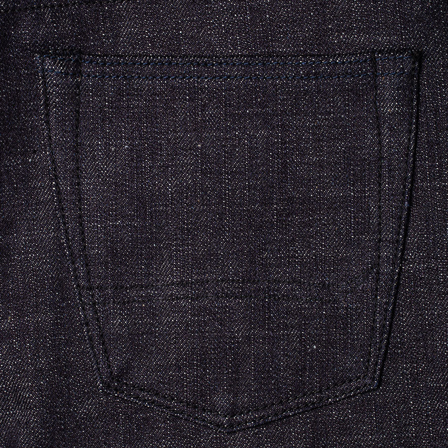 men's tapered fit japanese selvedge denim jeans | slubby | made in japan | benzak BDD-711 super slub 18 oz. RHT | back pocket arc