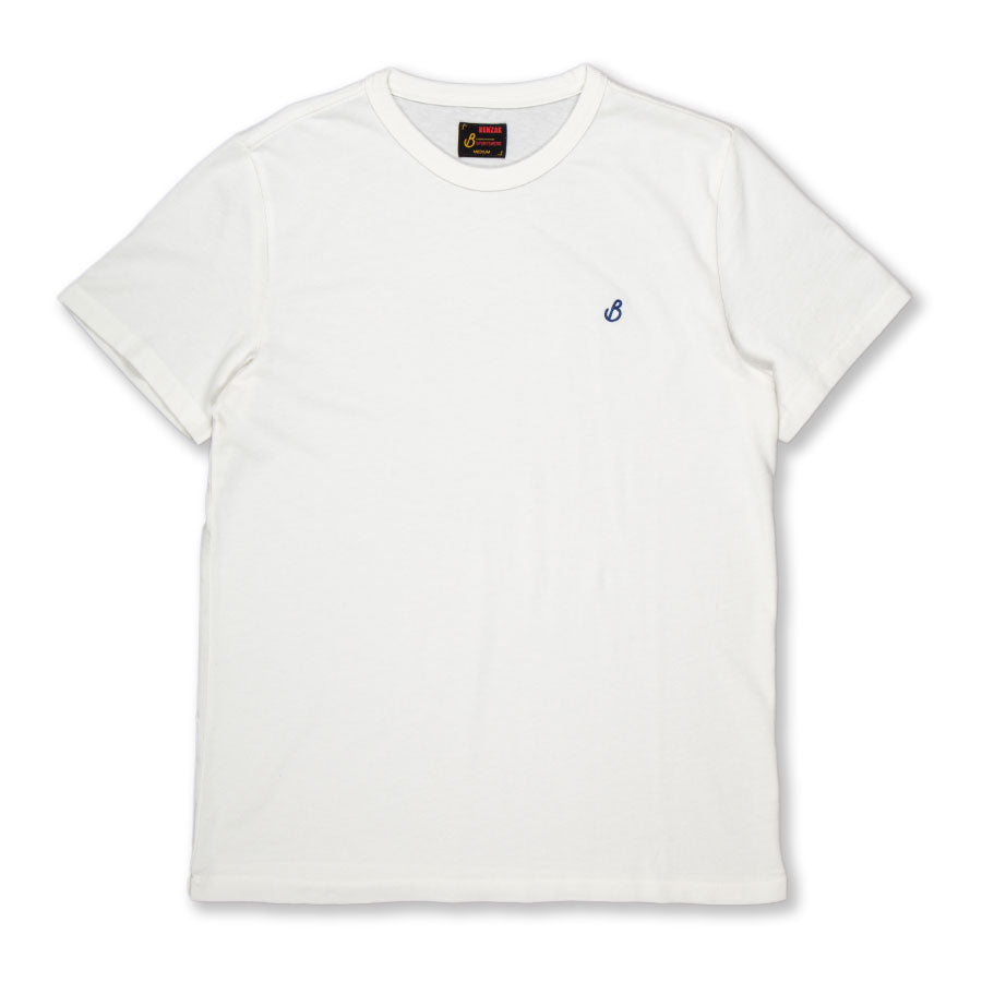 BT-07 'B' EMBROIDERY TEE off white heavy jersey