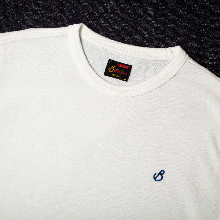 BT-07 'B' EMBROIDERY TEE off white heavy jersey
