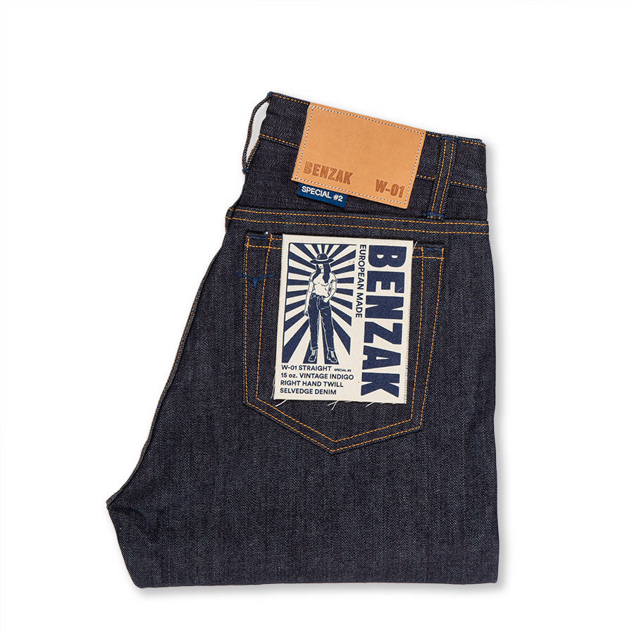 W-01 STRAIGHT special #2 15 oz. vintage indigo selvedge | BENZAK